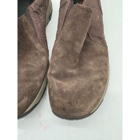 Merrell Womens Suede Slip-On Loafers Shoes 9 Brown Casual Hiking Outdoors - Picture 3 of 13